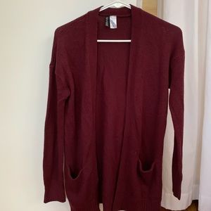 Maroon cardigan